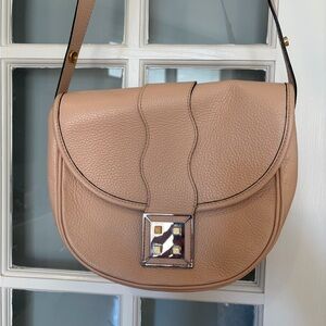 M'anurina Blush Pink Leather Crossbody